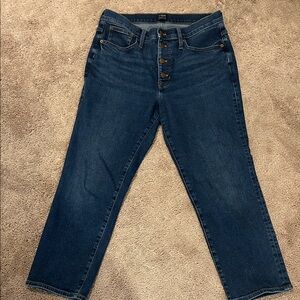 Women's J.Crew Essential Straight Jeans with Button Fly